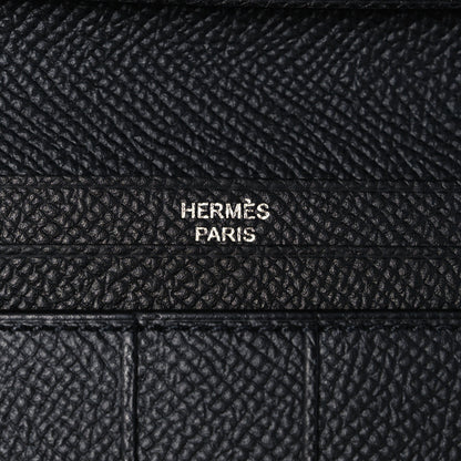 Hermes Epsom Matte Alligator Bearn Touch Gusset Wallet Black 6 of 8