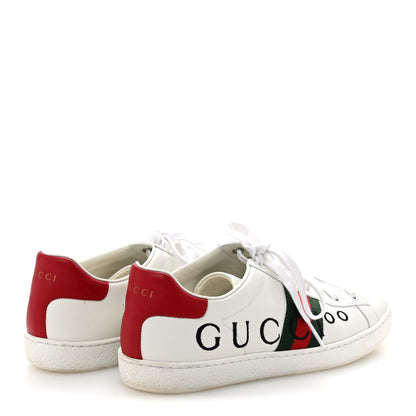 Gucci Calfskin Gucci 100 Womens Ace Sneakers 39.5 White Hibiscus Red 5 of 12