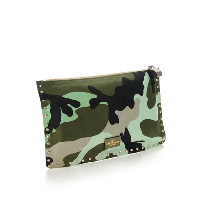 Valentino Garavani Nylon Camouflage Large Rockstud Zip Pouch Multi 3 of 7