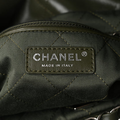 Chanel Shiny Calfskin Quilted Chanel 22 Khaki 7 of 11