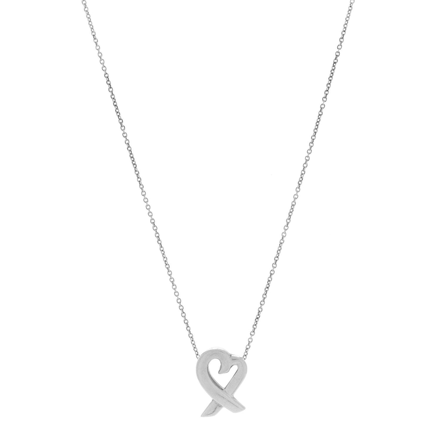 Sterling Silver Small Paloma Picasso Loving Heart Pendant Necklace