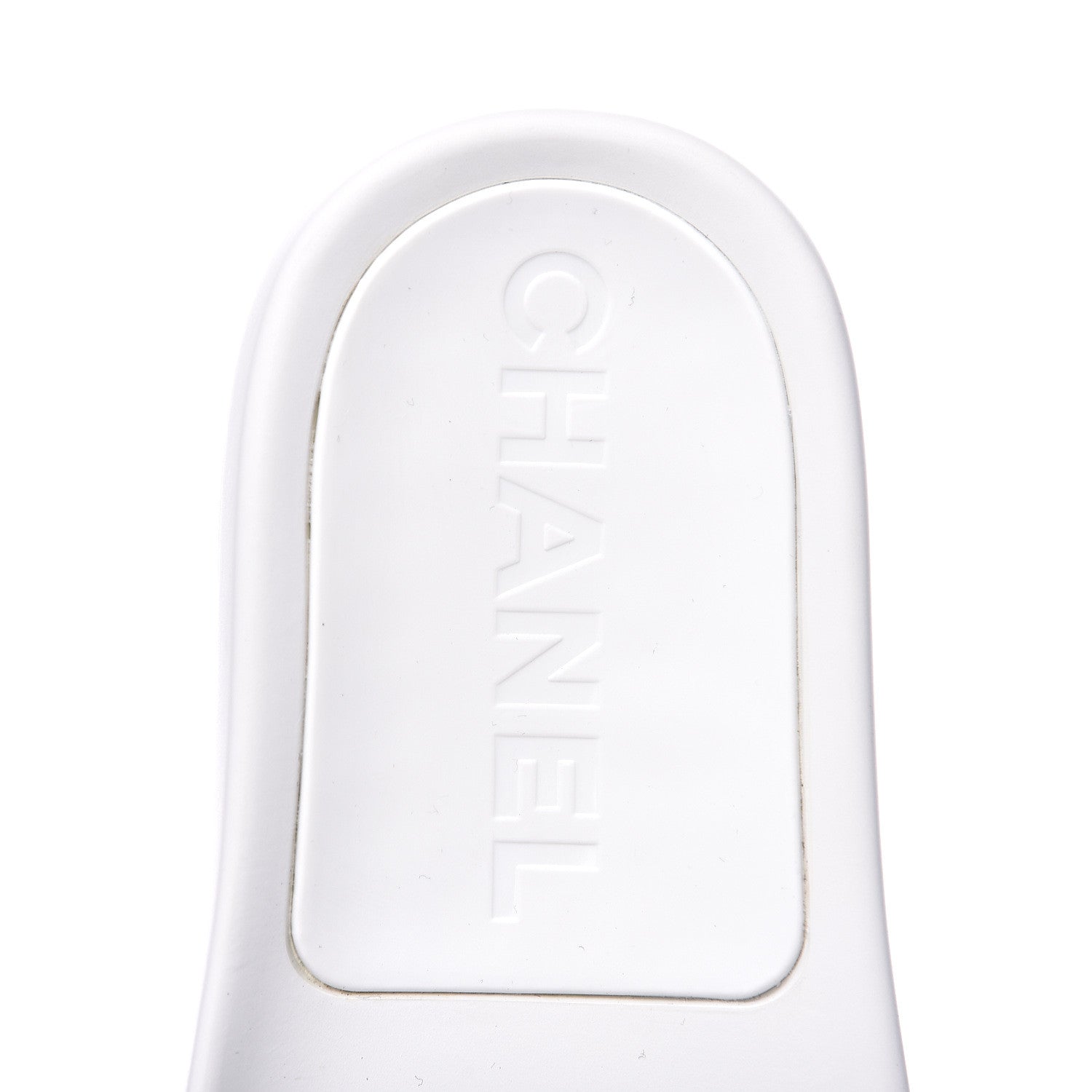 Chanel Rubber CC Flat Slide Sandals 35 White 7 of 10