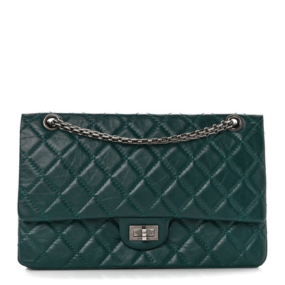 Chanel Aged Calfskin Quilted 2.55 Reissue 226 Flap Green 1 of 11