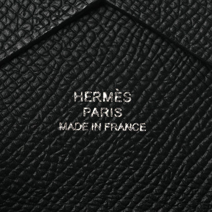 Hermes Epsom Calvi Duo Card Case Black 6 of 8