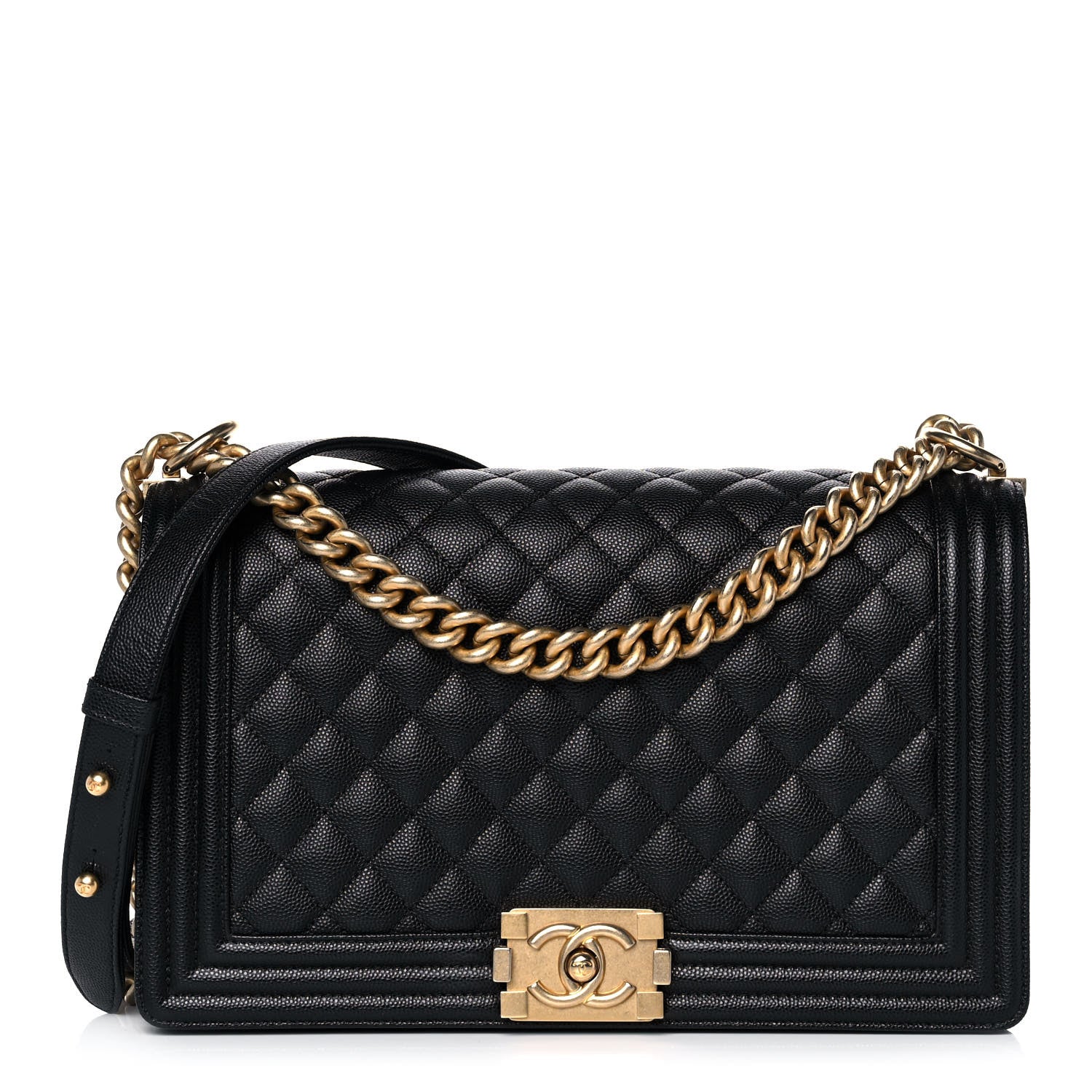Chanel Caviar Quilted New Medium Boy Flap Black 1 of 12