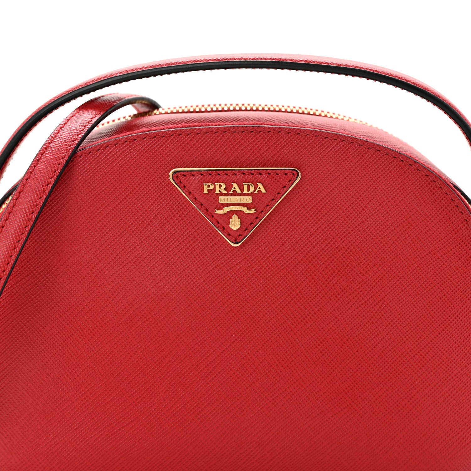 Prada Saffiano Lux Odette Crossbody Fuoco 8 of 10