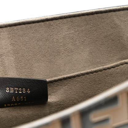 Fendi Vitello Century F is Fendi Bi-Color FF 1974 Embossed Kan I Shoulder Bag Maya Black 7 of 11