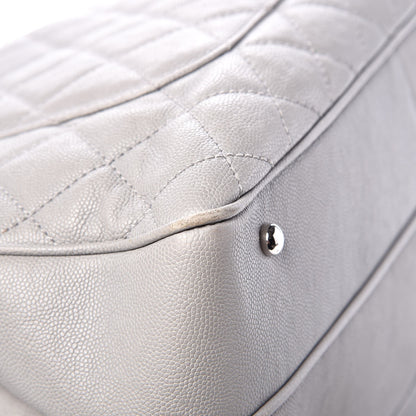 Chanel Caviar Quilted Top Handle Shopping Tote Grey 13 of 18