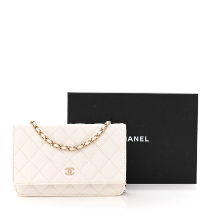 Chanel Caviar Quilted Wallet On Chain WOC White 12 of 12