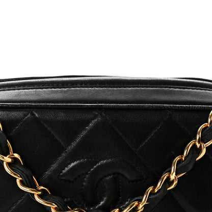 Chanel Lambskin Quilted CC Tassel Camera Case Black 9 of 11
