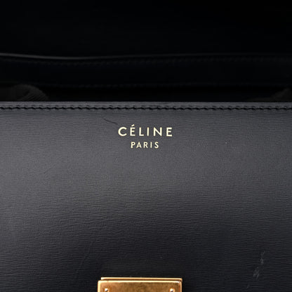 Celine Box Calfskin Medium Classic Box Flap Bag Navy 6 of 15
