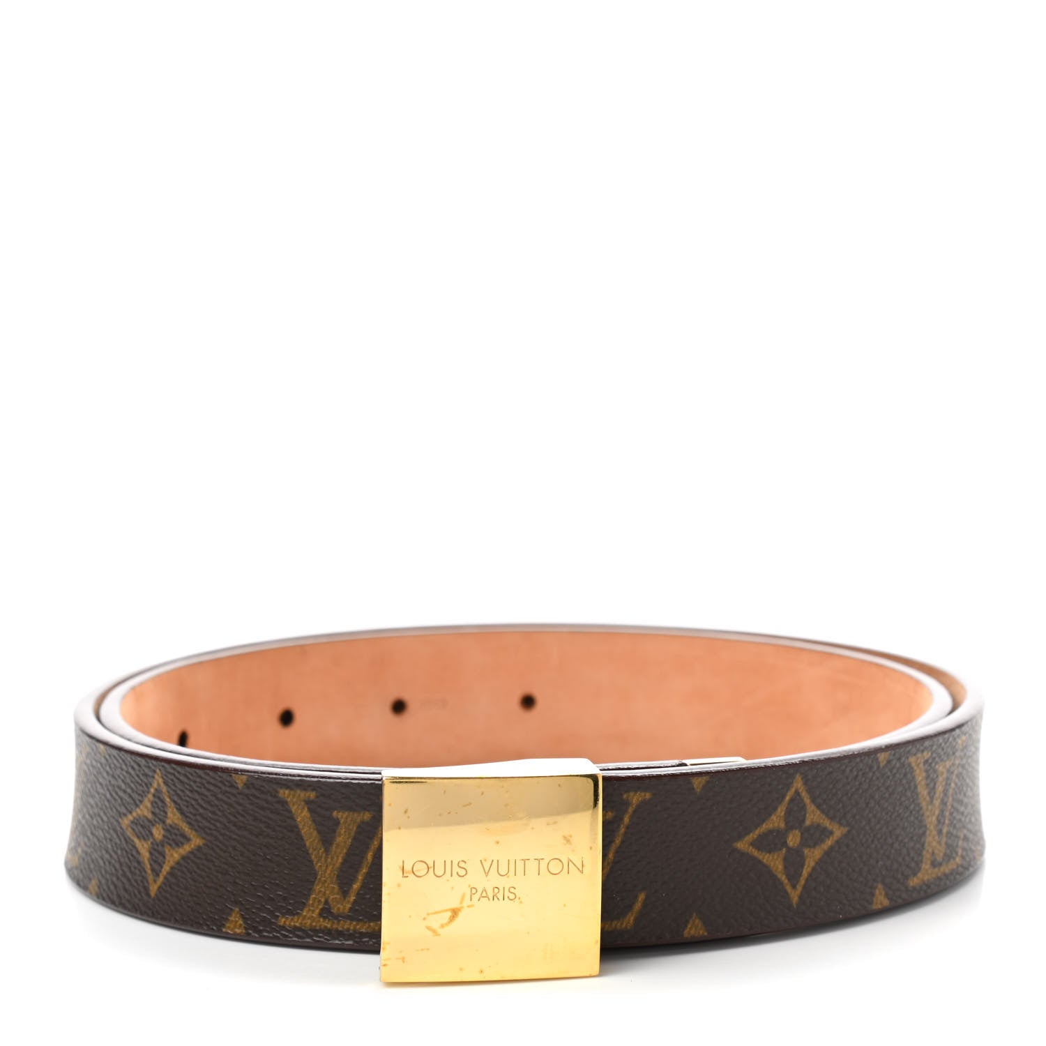 Louis Vuitton Monogram Ceinture Belt Gold Buckle 90 36 1 of 8