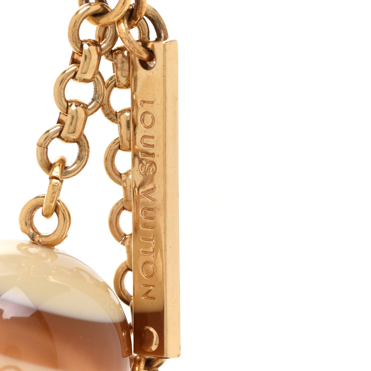 Louis Vuitton Mini Lin Croisette Bag Charm Beige 3 of 4