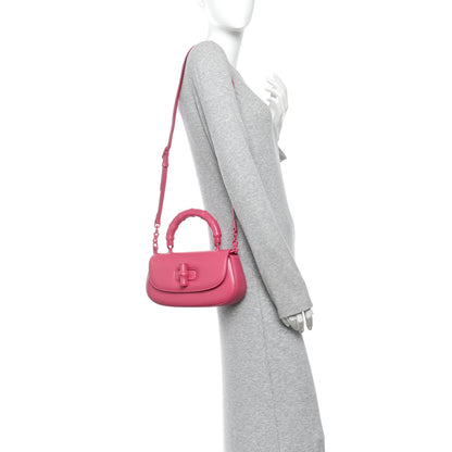 Gucci Calfskin Medium Bamboo Diva Frosted Tulip 2 of 9