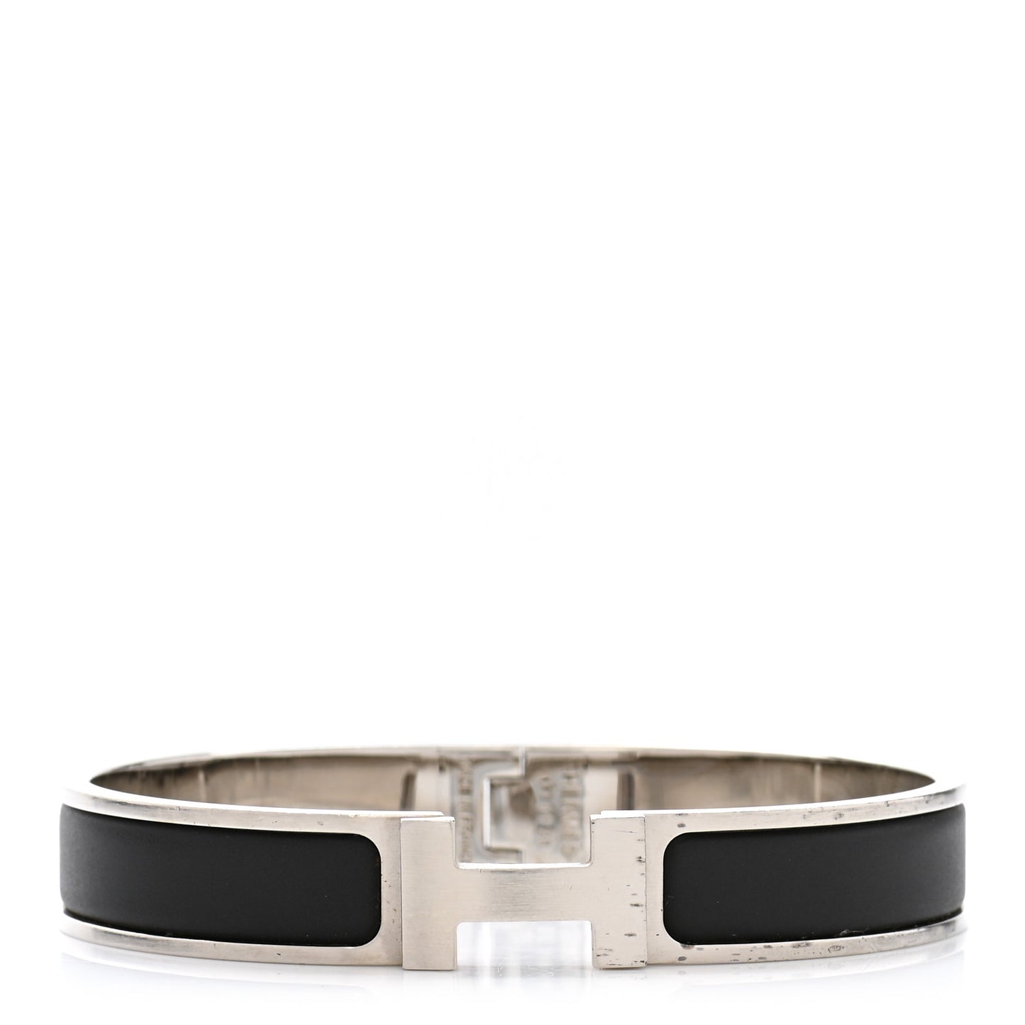 Matte Enamel Narrow Clic Clac HH Bracelet GM Black