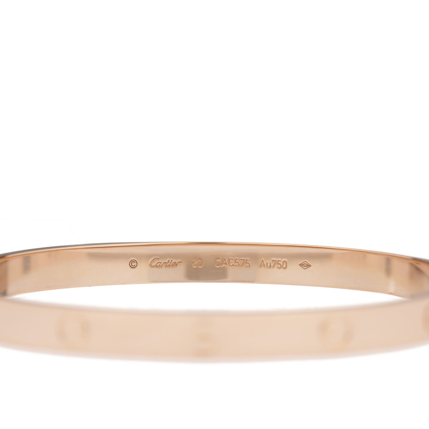18K Pink Gold LOVE Bracelet 20