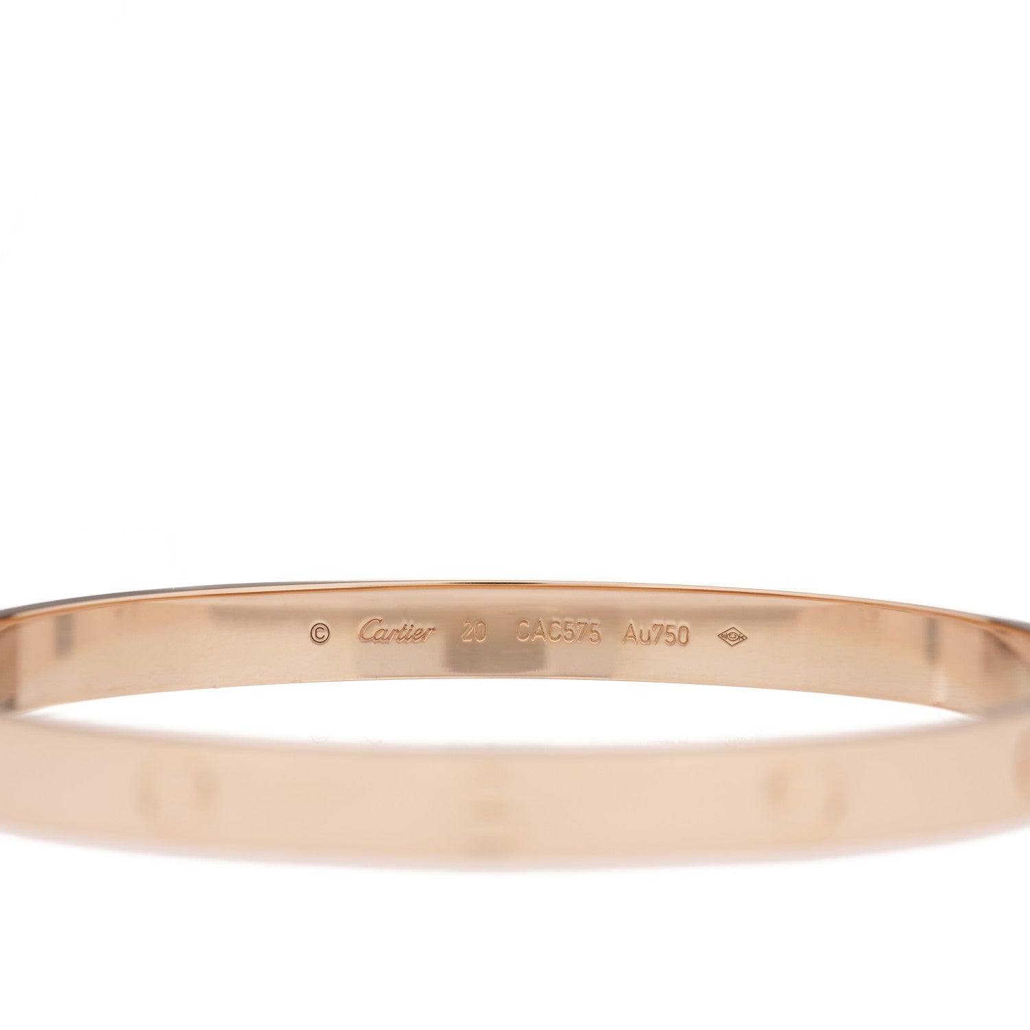 Cartier 18K Pink Gold LOVE Bracelet 20 3 of 6