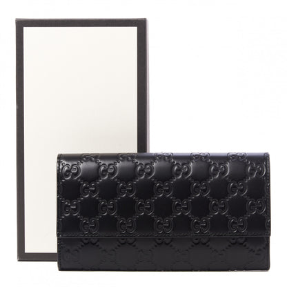 Gucci Guccissima Continental Flap Wallet Black 9 of 9