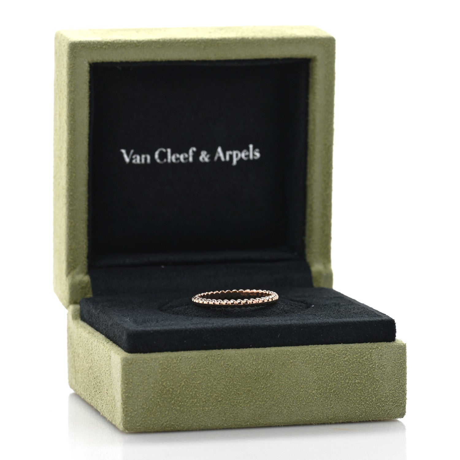 Van Cleef & Arpels 18K Rose Gold Small Perlee Ring 53 6.5 5 of 5