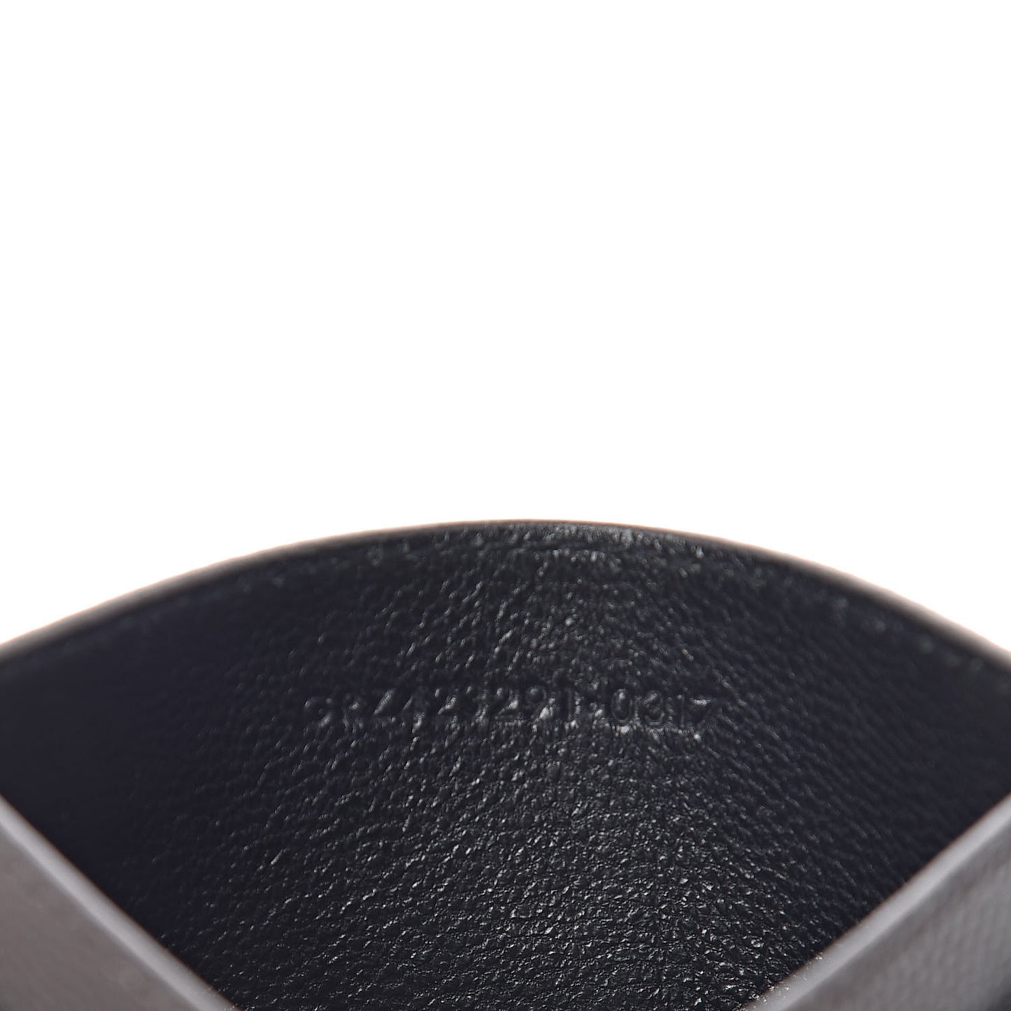 Grain De Poudre Matelasse Chevron Monogram Credit Card Case Coal