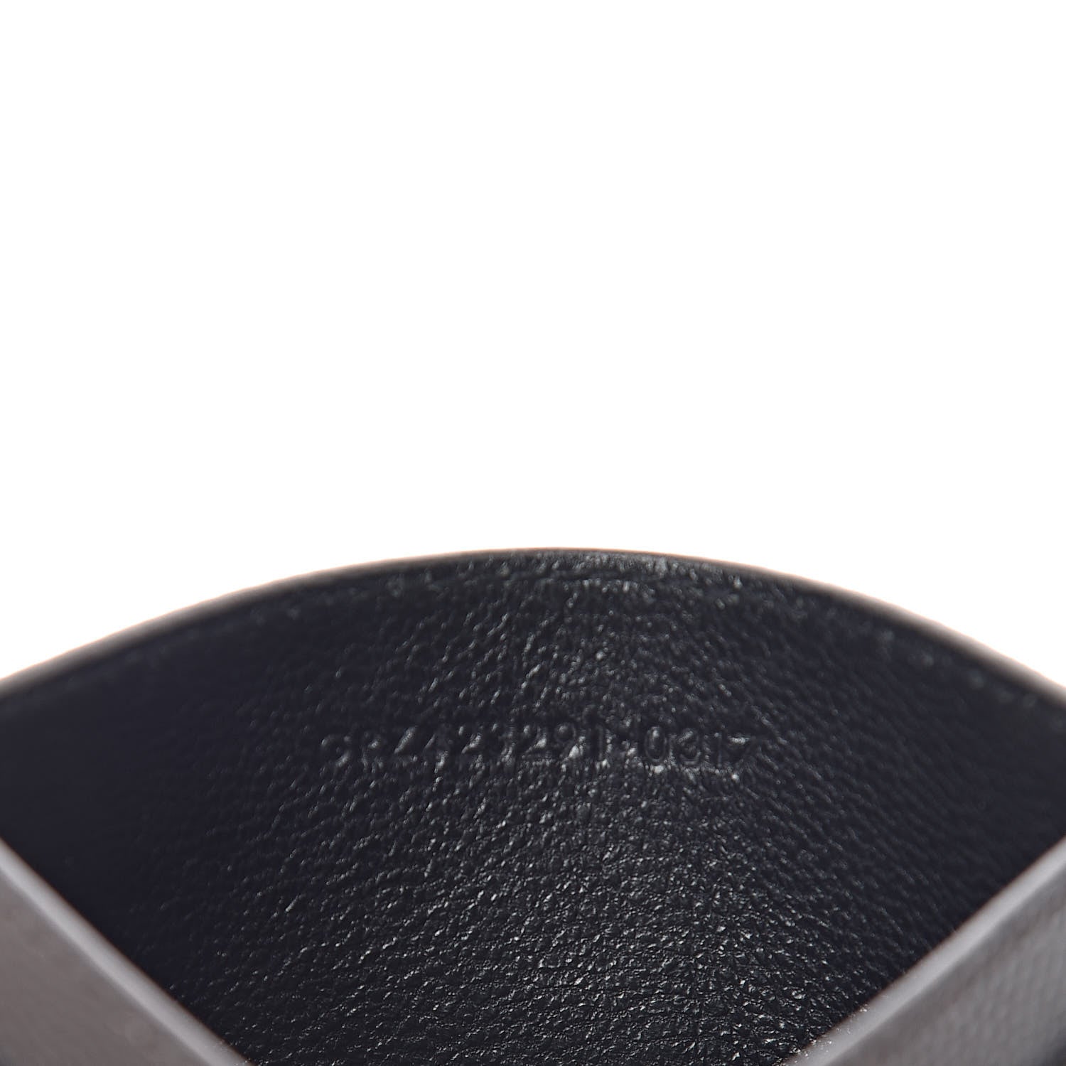 Saint Laurent Grain De Poudre Matelasse Chevron Monogram Credit Card Case Coal 7 of 8