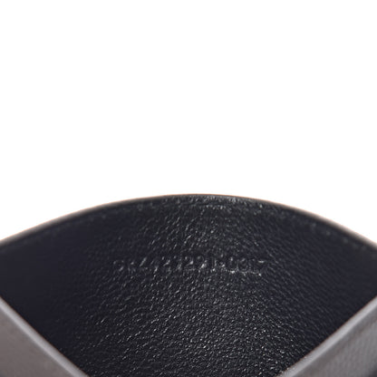 Saint Laurent Grain De Poudre Matelasse Chevron Monogram Credit Card Case Coal 7 of 8