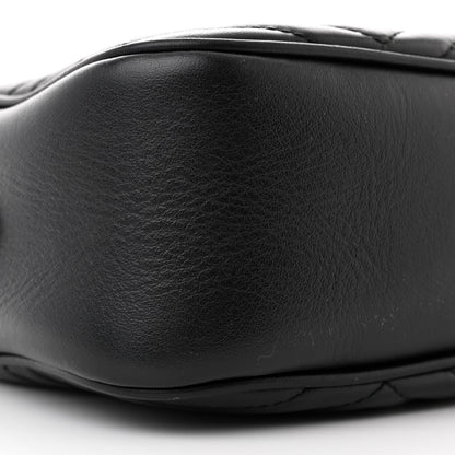 Gucci Calfskin Matelasse Small GG Marmont Chain Shoulder Bag Black 9 of 11