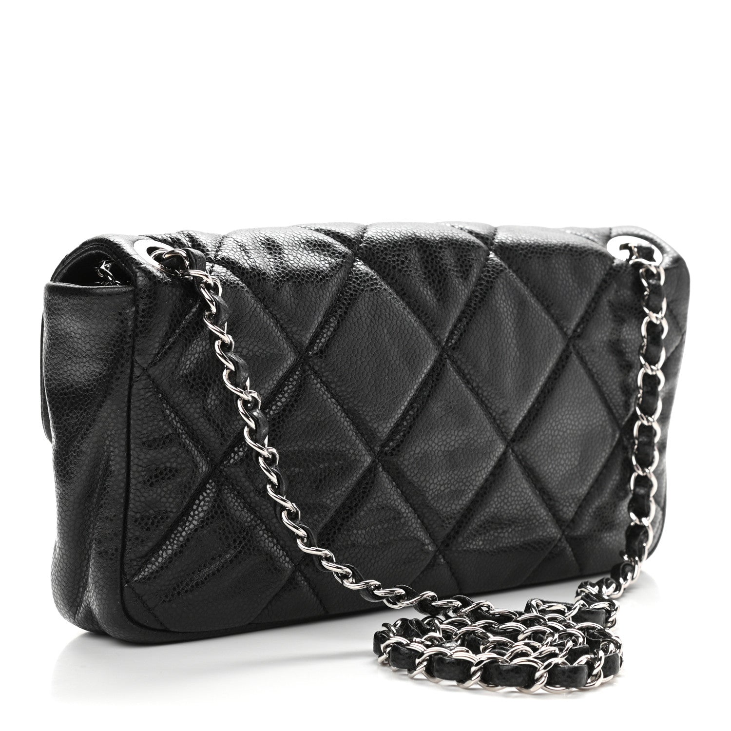 Chanel Glazed Caviar Quilted Small Nature Flap Bag Black 2 of 11