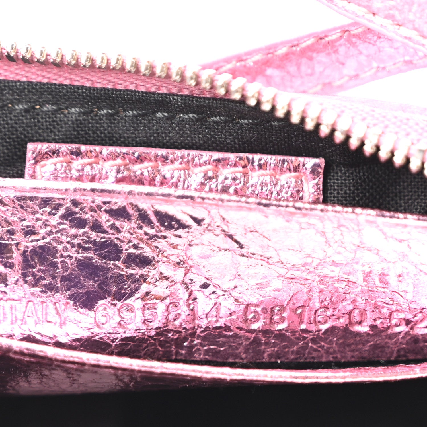 Balenciaga Metallic Agneau Arena Crystal Le Cagole Mini Purse With Chain Met Pink 7 of 11