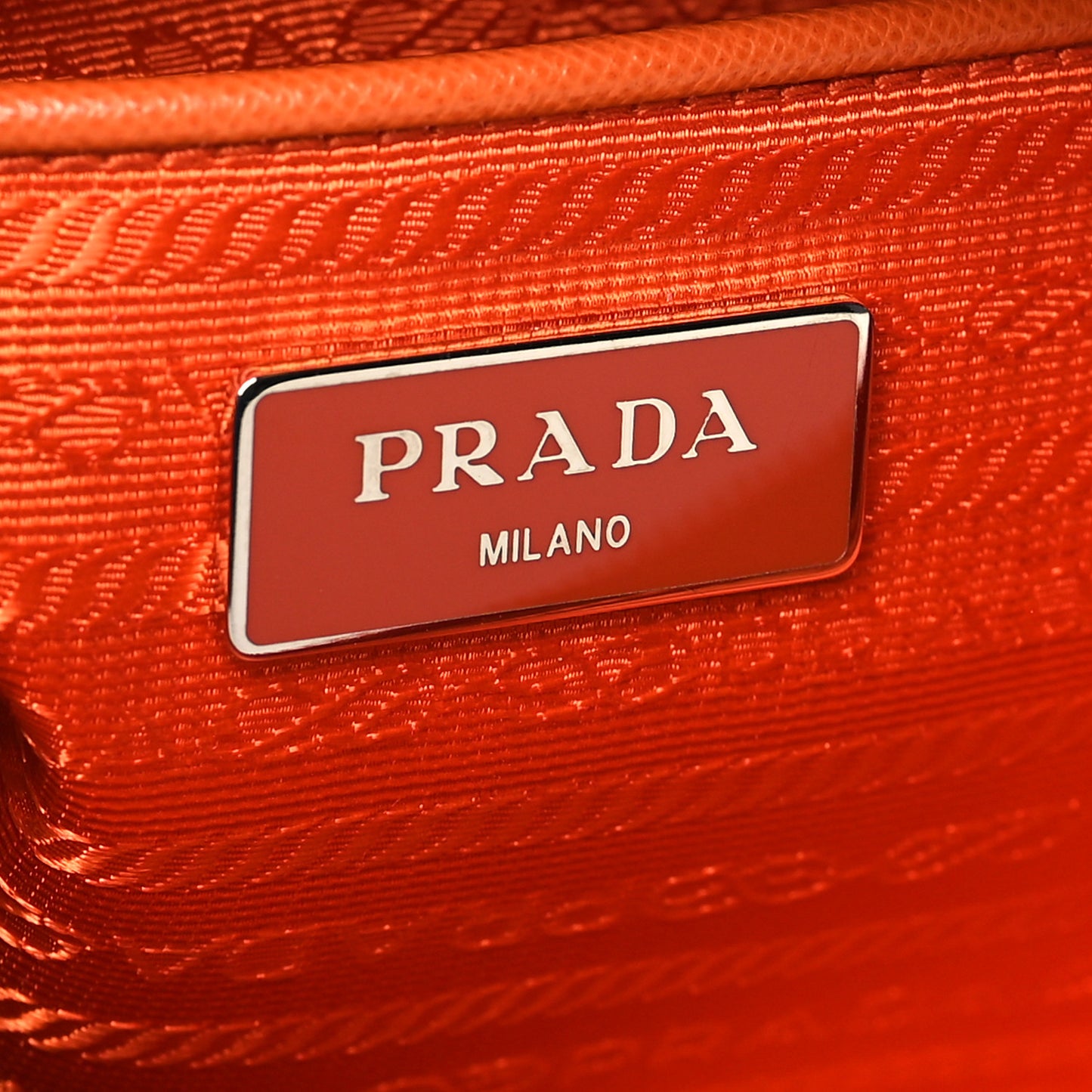 Tessuto Nylon Saffiano Messenger Bag Papaya