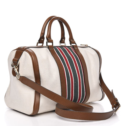 Gucci Canvas Vintage Web Medium Boston Off White 3 of 16