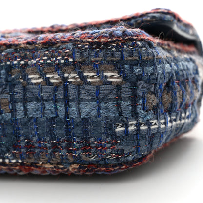 Chanel Tweed Braid Medium Flap Navy Blue Multicolor 10 of 13