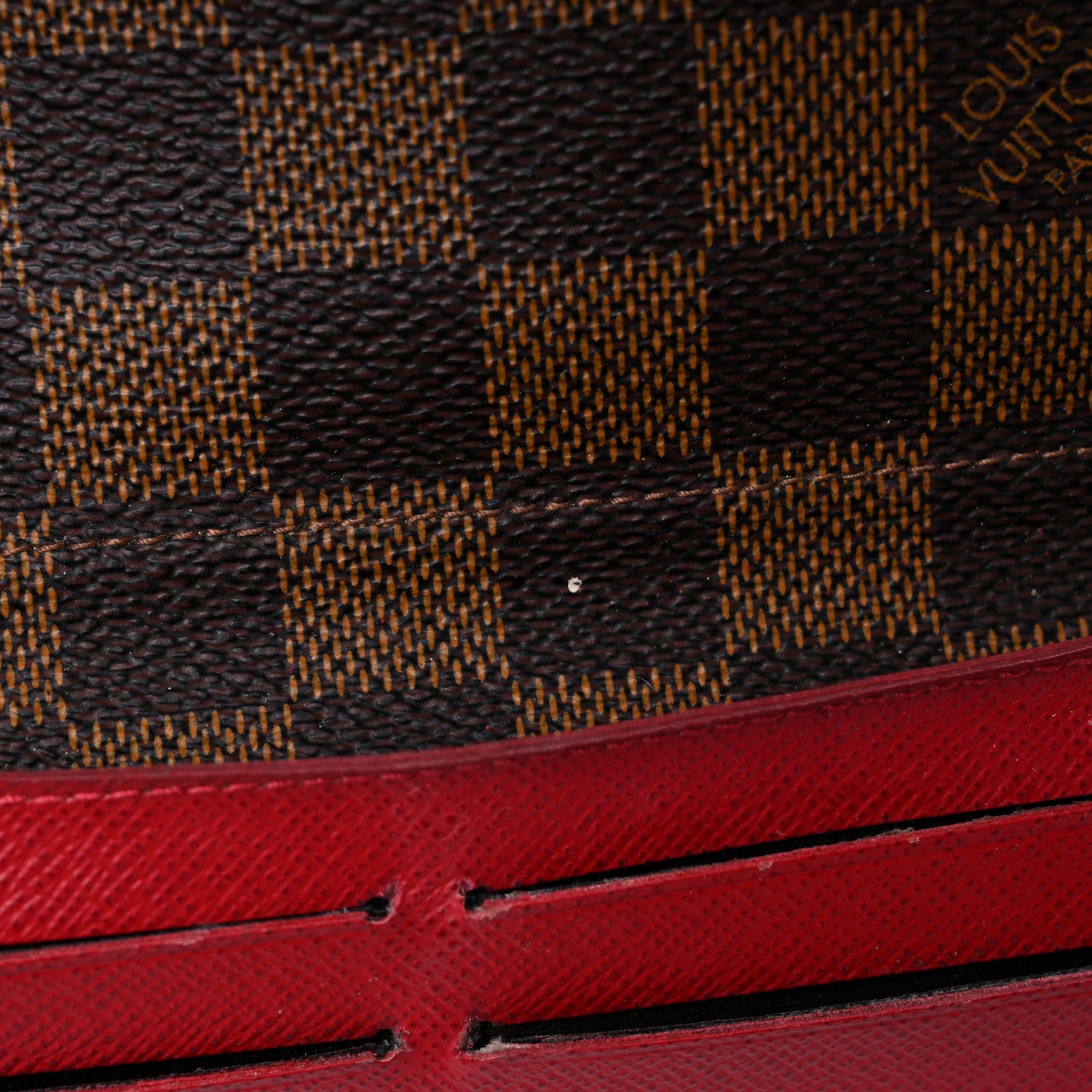 Louis Vuitton Damier Ebene Josephine Wallet Red 11 of 17
