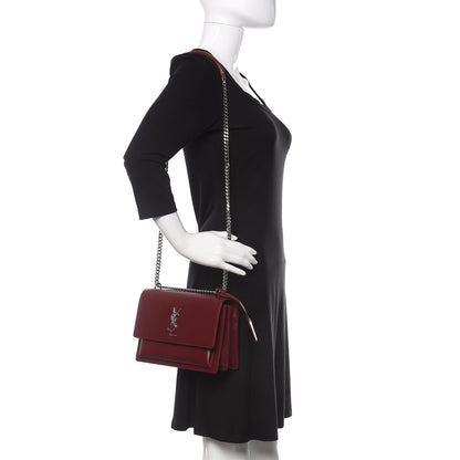 Saint Laurent Calfskin Medium Monogram Sunset Pallisandre 2 of 11