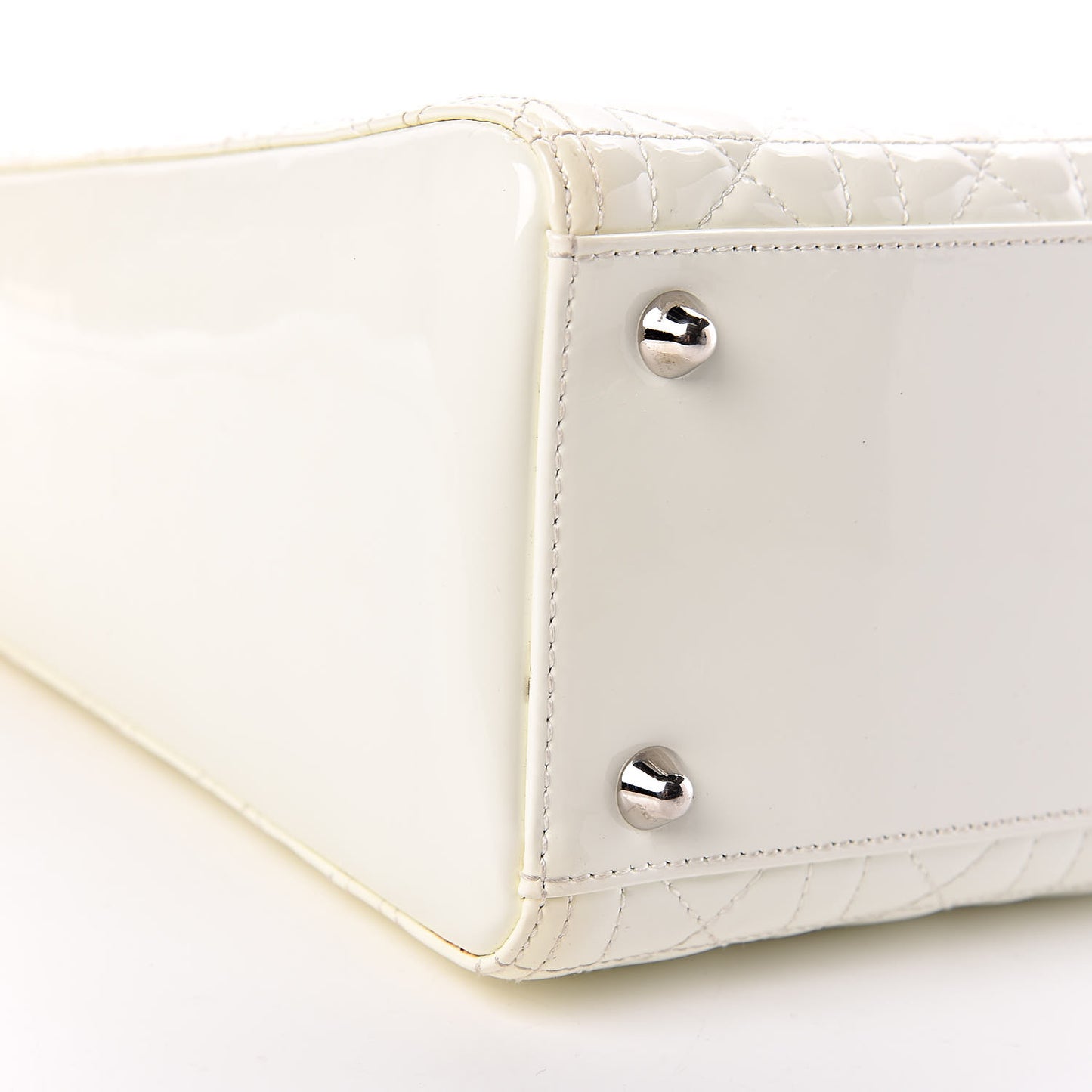 Patent Cannage Large Lady Dior White