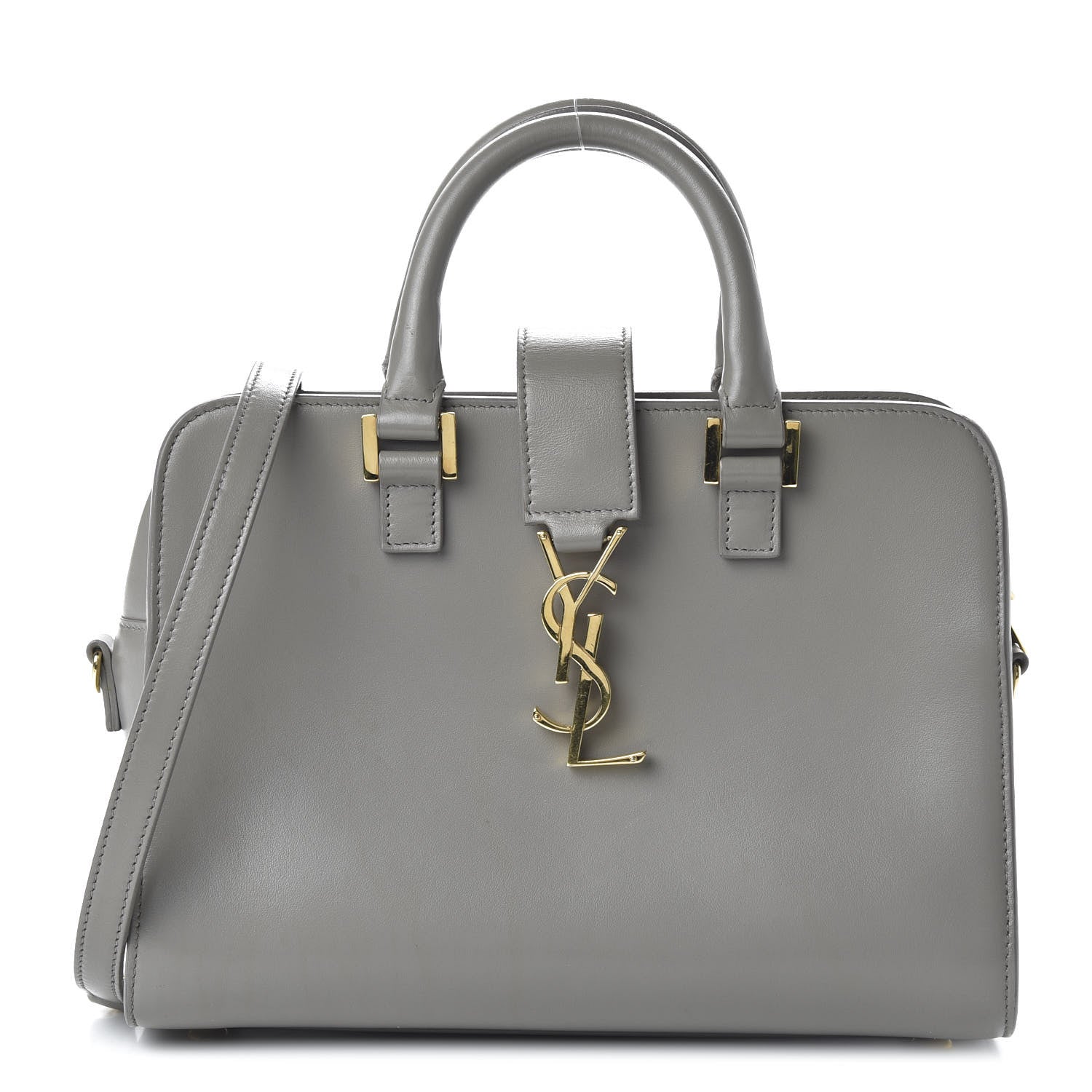 Saint Laurent Calfskin Monogram Baby Cabas Fog 1 of 10