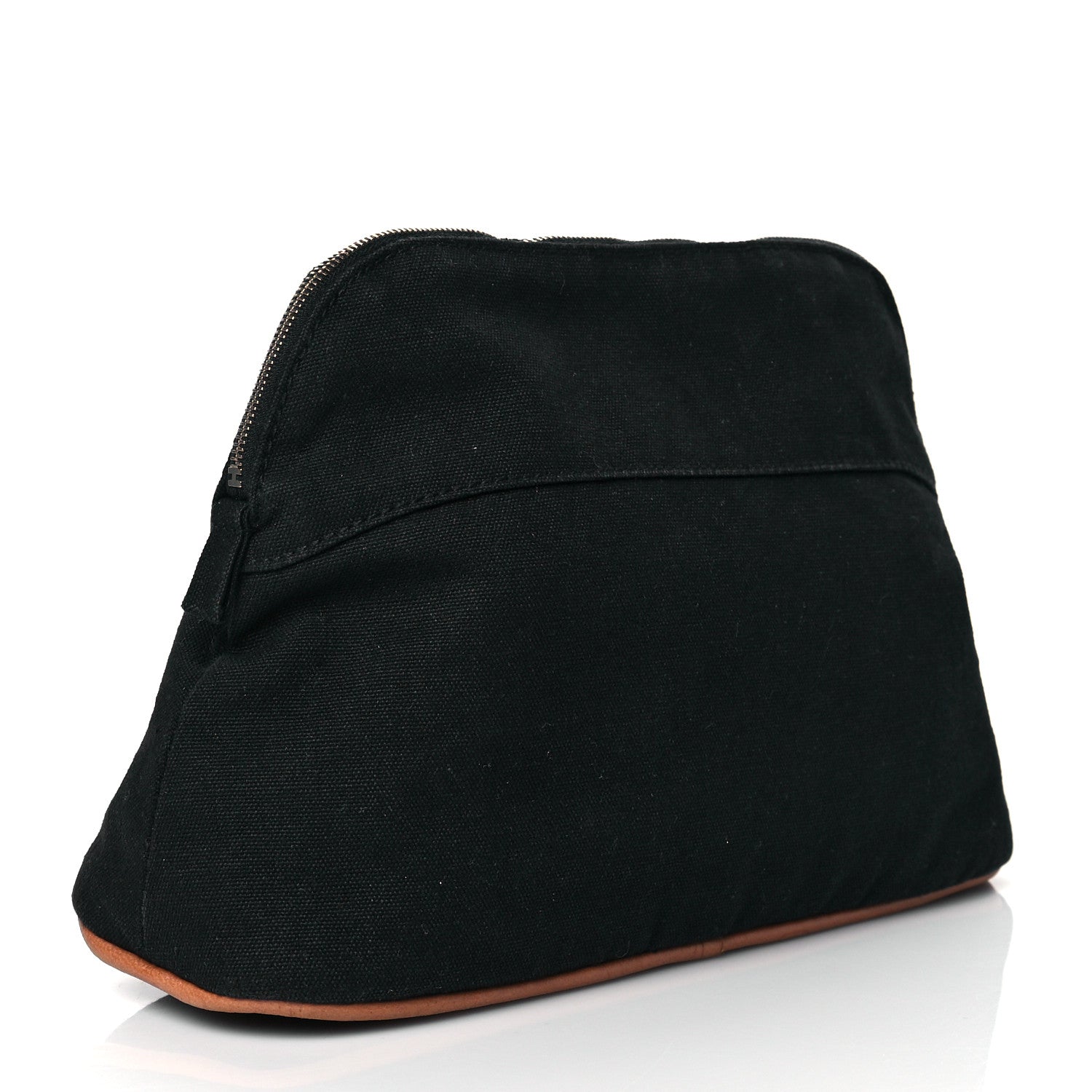 Hermes Cotton Canvas Bolide Travel Cosmetic Pouch MM Black 3 of 11