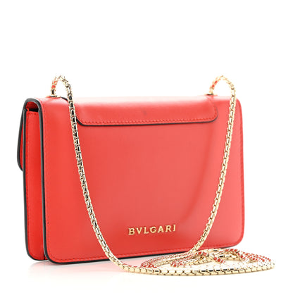 Bulgari Calfskin Serpenti Forever Mini Flap Clutch Red 3 of 17