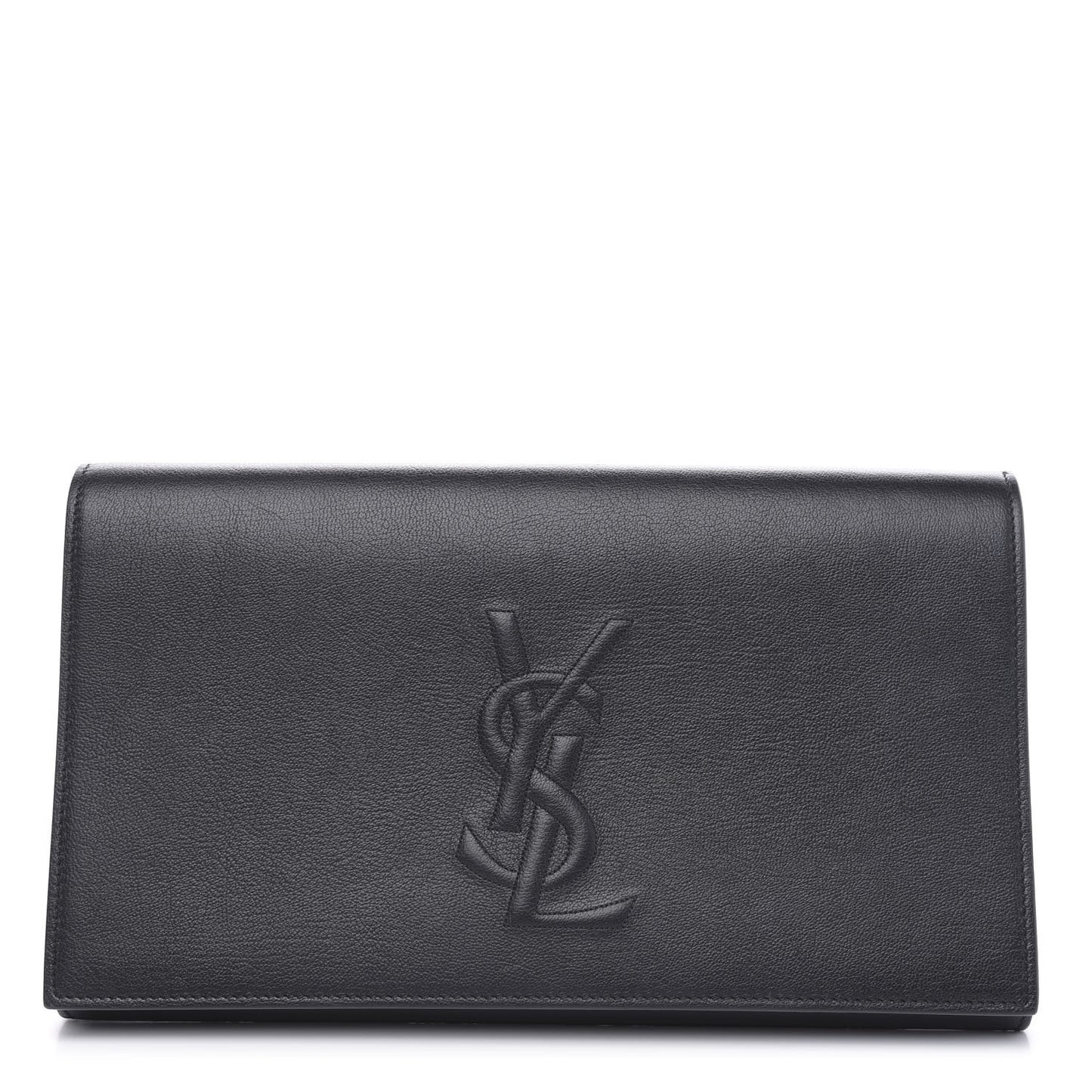 Calfskin Monogram Large Belle De Jour Clutch Black