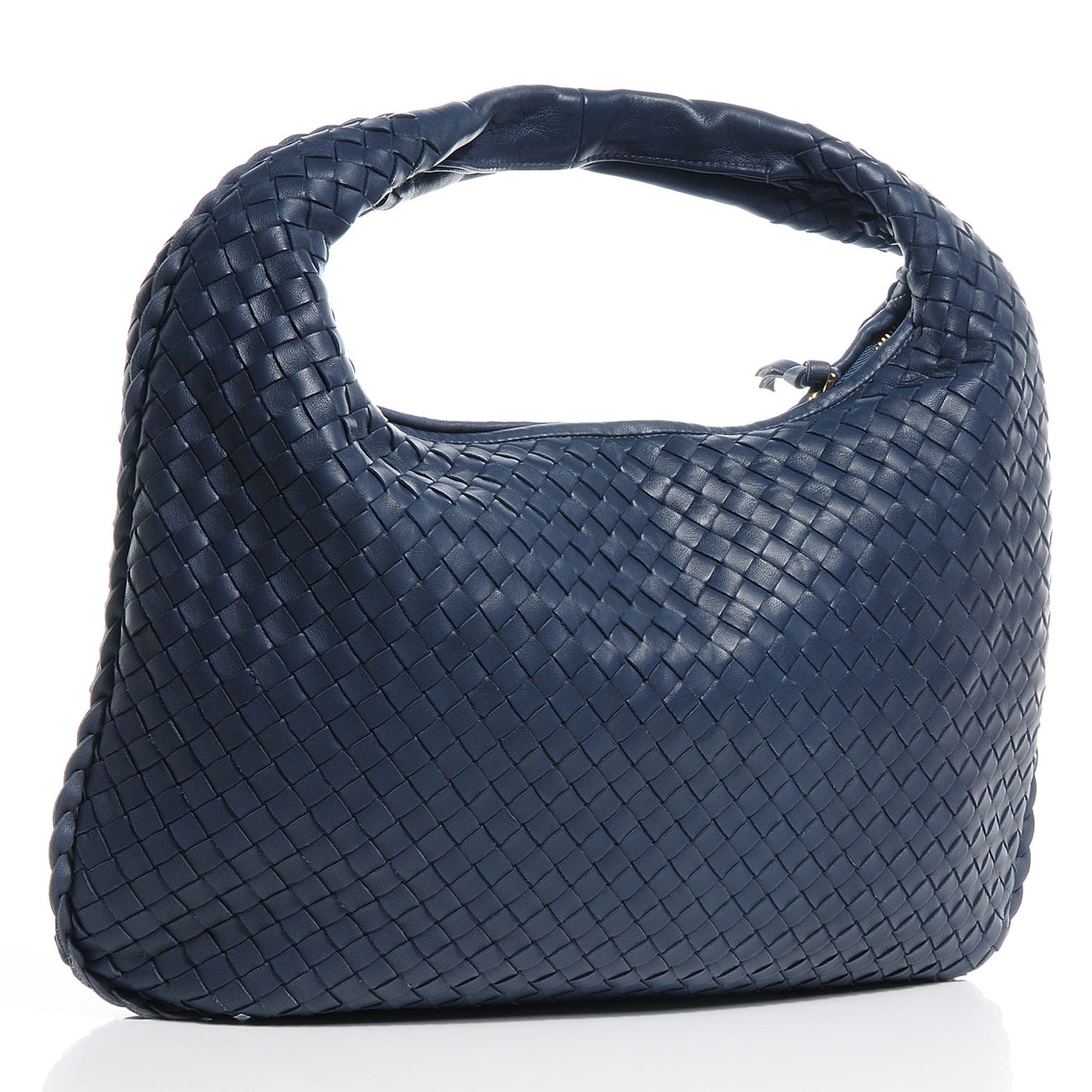 Nappa Intrecciato Medium Veneta Hobo Baltic Blue