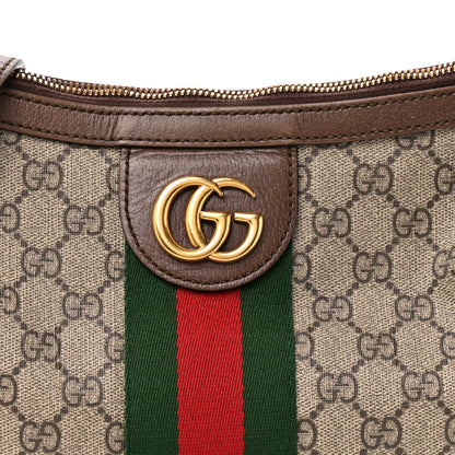 Gucci GG Supreme Monogram Web Small Ophidia Half Moon Hobo Brown 8 of 13