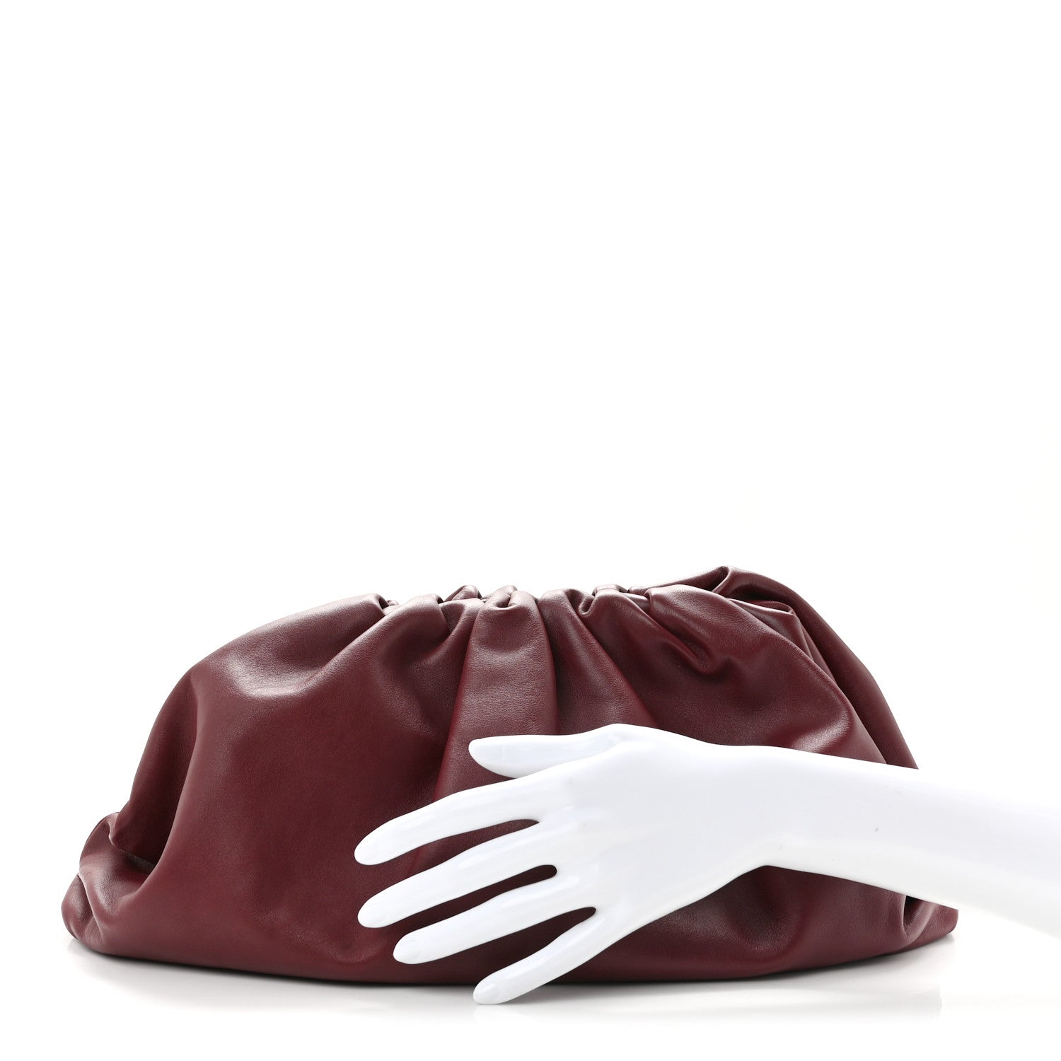 Bottega Veneta Smooth Butter Calf The Pouch Oversized Clutch Bordeaux 2 of 12