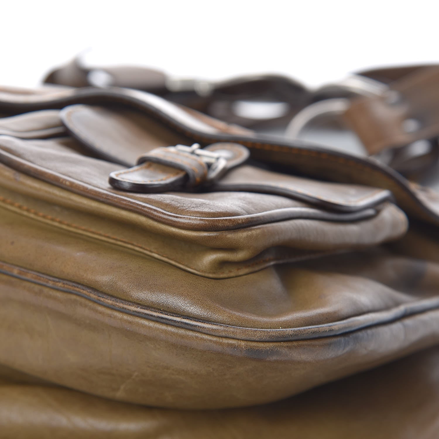 Christian Dior Calfskin Medium Gaucho Double Saddle Bag Brown 11 of 19