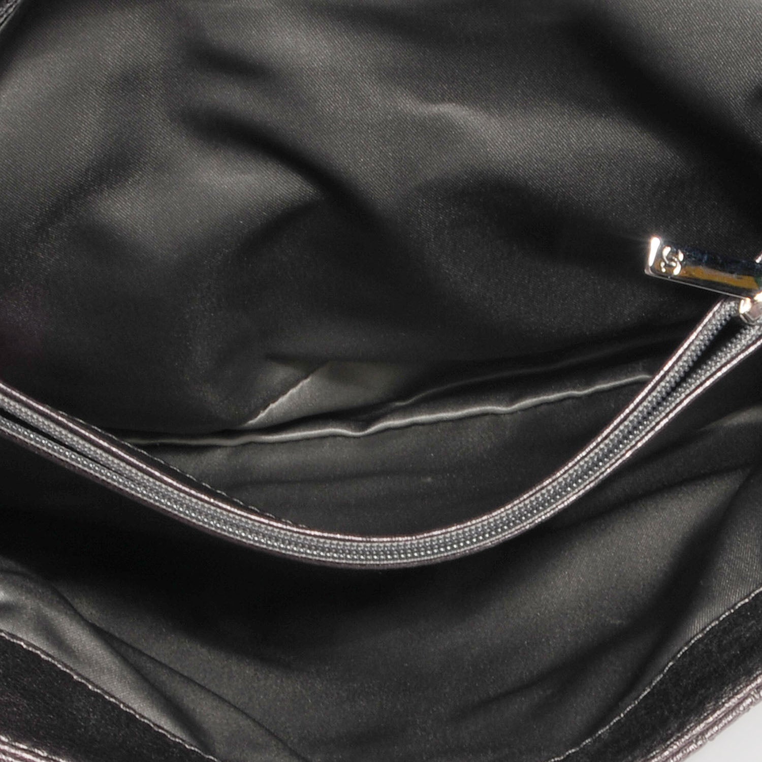 Chanel Metallic Lambskin Quilted Sharpei Flap Dark Silver 5 of 8