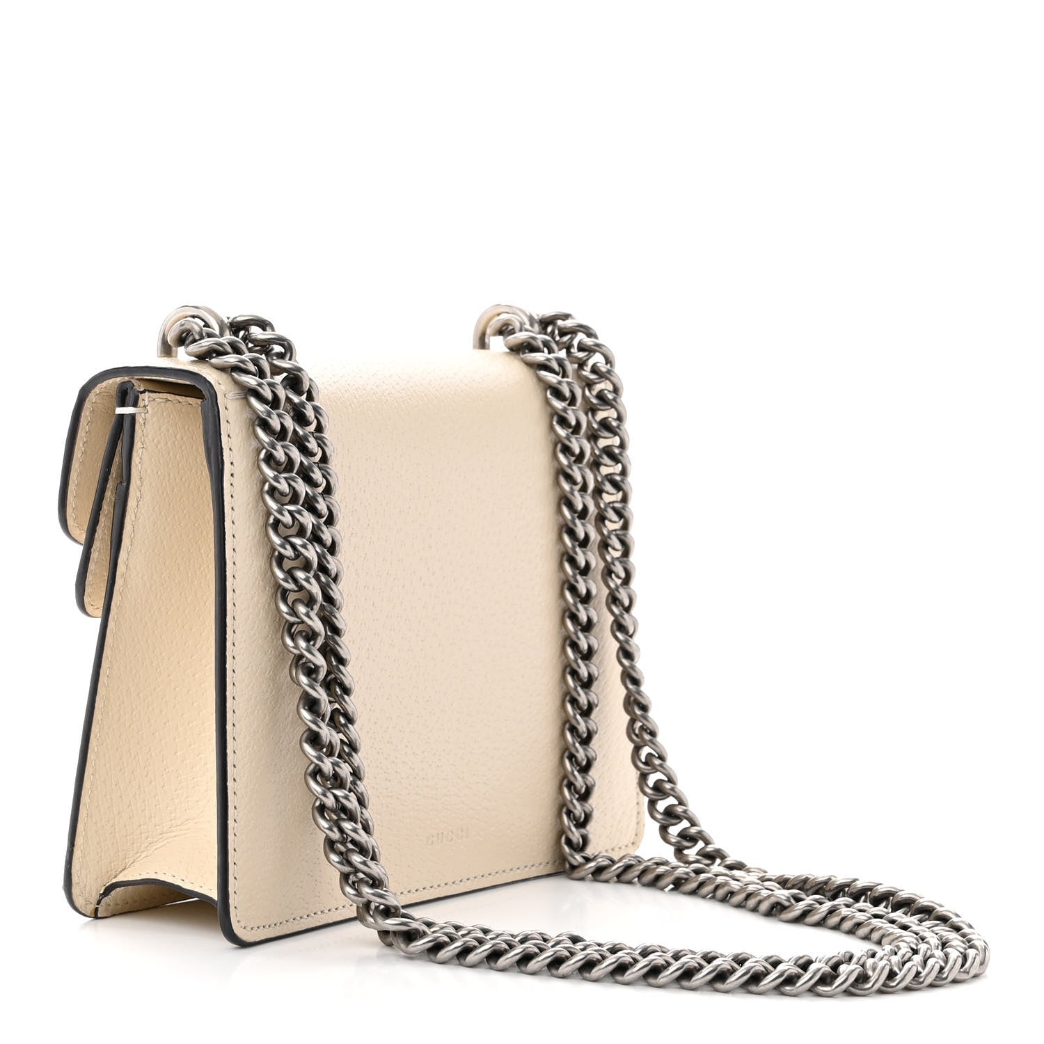 Gucci Textured Calfskin Crystal Mini Dionysus Shoulder Bag Mystic White 3 of 13