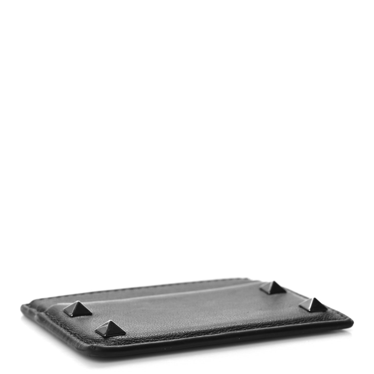 Valentino Garavani VALENTINO GARAVANI Vitello Rockstud Card Holder Black 4 of 7