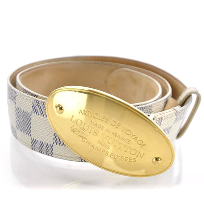 Louis Vuitton Damier Azur Voyage Belt 80 32 4 of 5