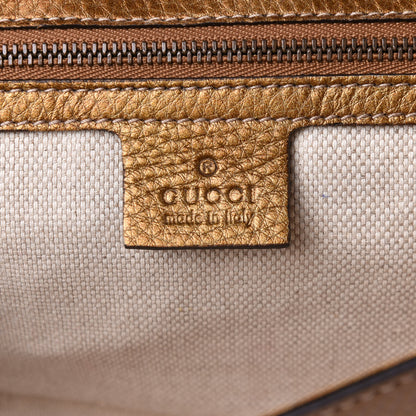 Gucci Metallic Pebbled Calfskin Medium Soho Clutch Gold Ombre 7 of 11