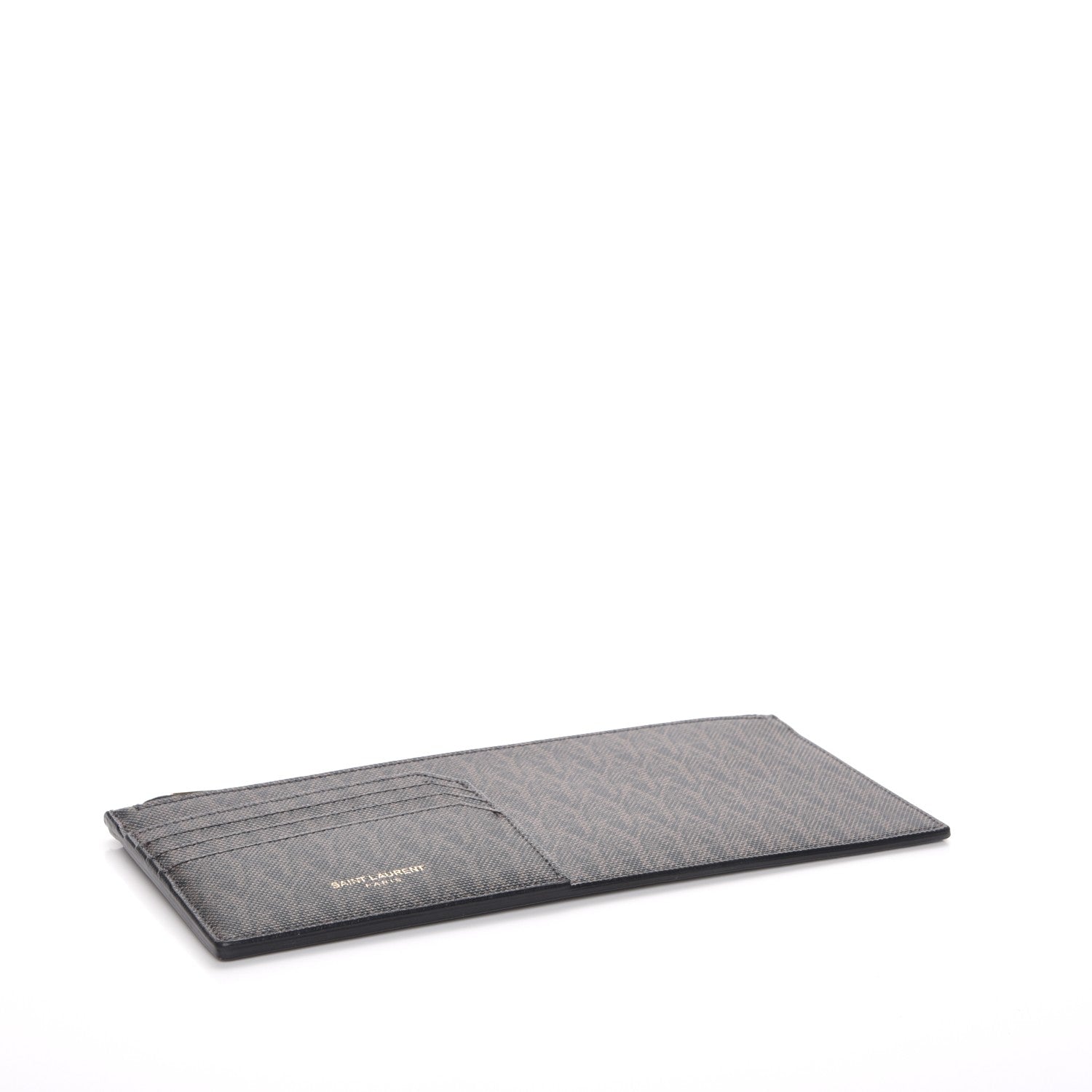Saint Laurent Classic Toile Monogram 4 Fragments Zip Pouch Black 4 of 8
