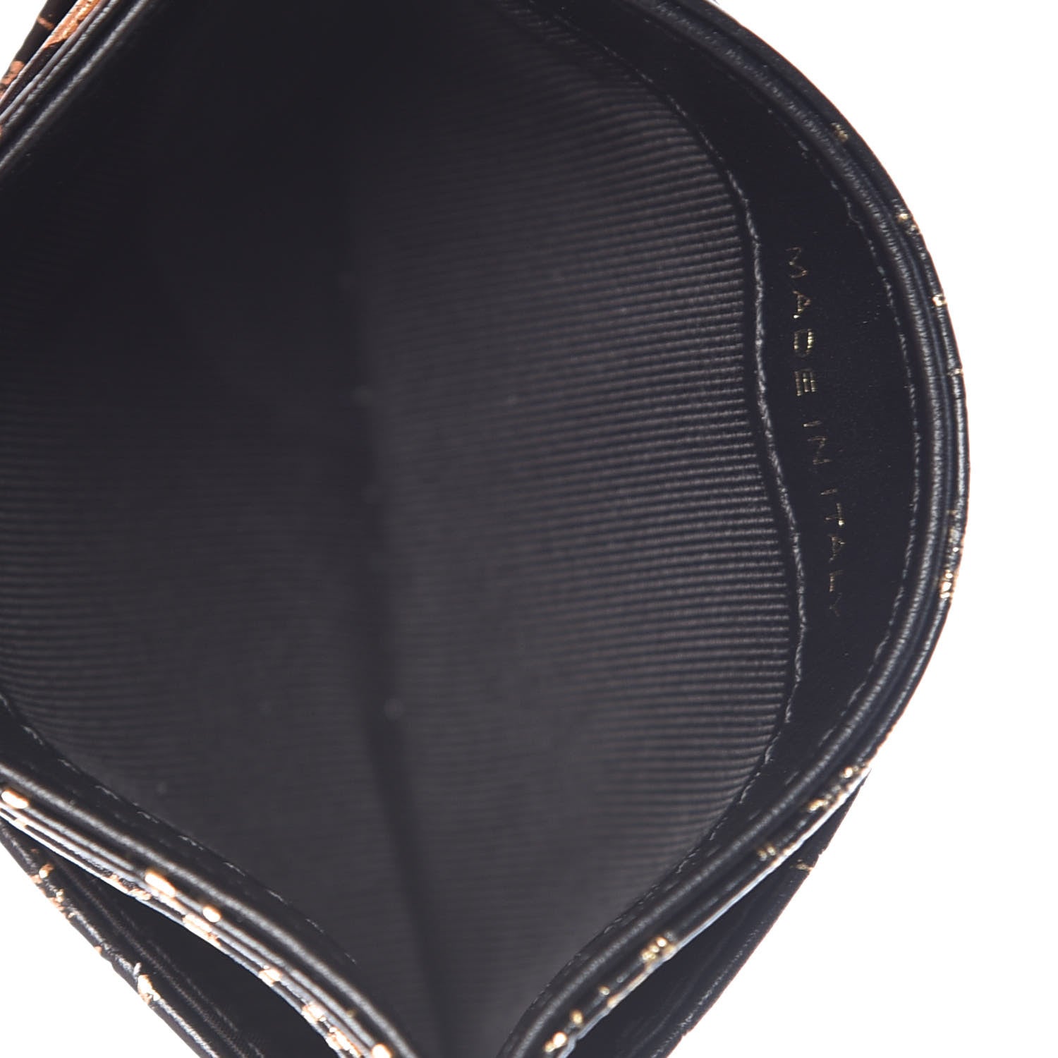 Chanel Calfskin Crocodile Embossed Graffiti 2.55 Cocodile Reissue Card Holder Black Gold 5 of 9